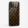 LV Black Gold Glass Case for iPhone 12 Pro