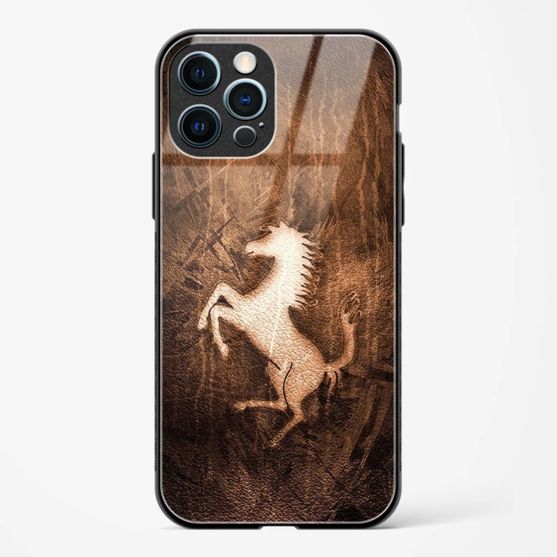 Ferrari Design Gold Glass Case for iPhone 12 Pro