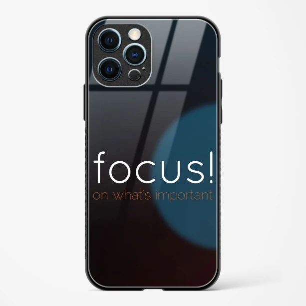 Focus Quote Glass Case for iPhone 12 Pro