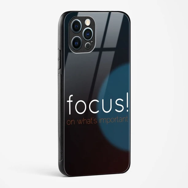 Focus Quote Glass Case for iPhone 12 Pro