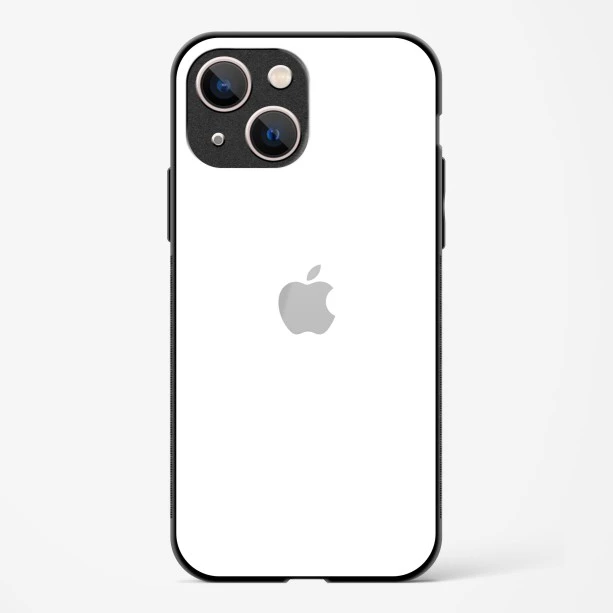Pure White Glossy Glass Case for iPhone 13