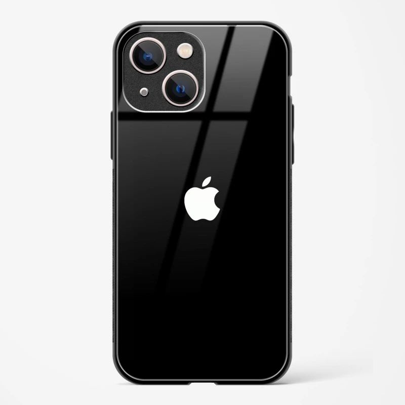 Rich Black Glossy Glass Case for iPhone 13