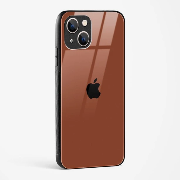 Brown Glass Case for iPhone 13