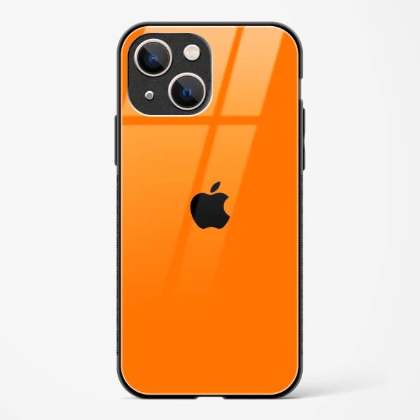 Orange Glass Case for iPhone 13