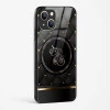 Black Golden Unicorn Glass Case for iPhone 13