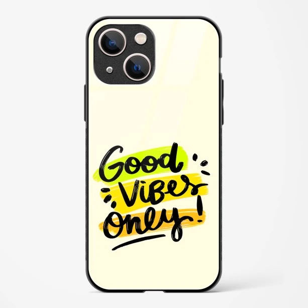 Good Vibes Only Glass Case Phone Cover For iPhone 13 Mini