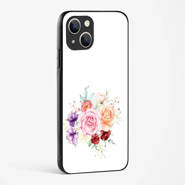 Flower Design Abstract 1 Glass Case Phone Cover For iPhone 13 Mini