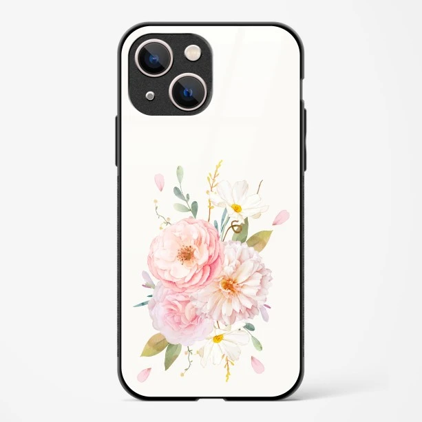 Flower Design Abstract 2 Glass Case Phone Cover For iPhone 13 Mini