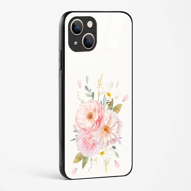 Flower Design Abstract 2 Glass Case Phone Cover For iPhone 13 Mini