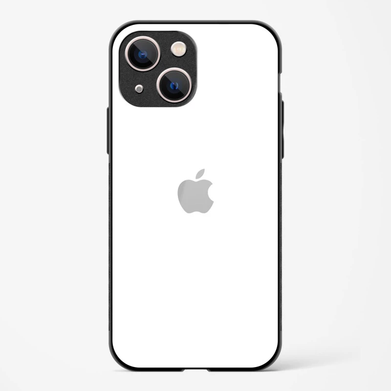Pure White Glossy Glass Case for iPhone 13 Mini