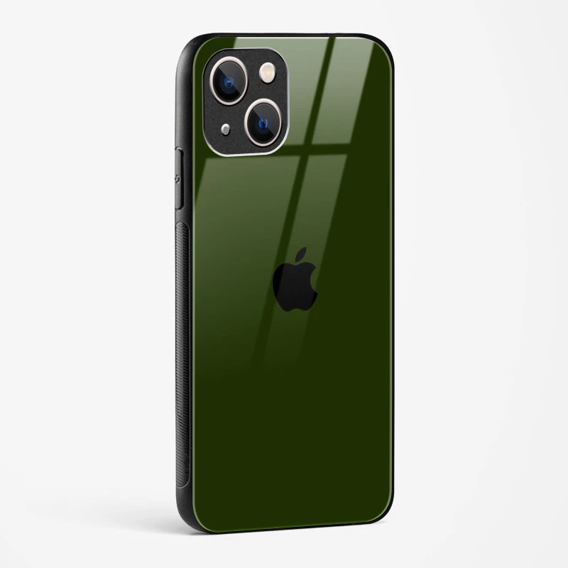 Dark Green Glass Case for iPhone 13 Mini