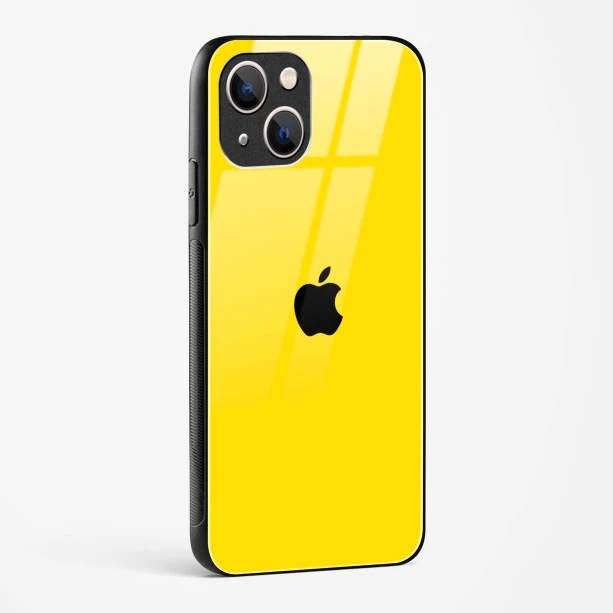 Yellow Glass Case for iPhone 13 Mini
