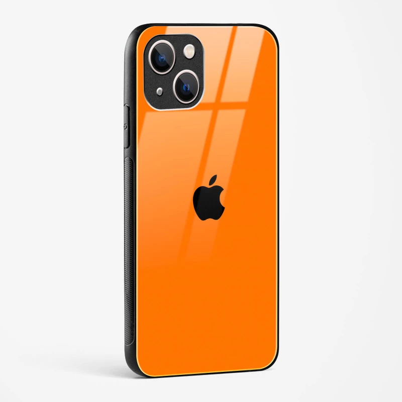 Orange Glass Case for iPhone 13 Mini