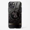 Black Golden Unicorn Glass Case for iPhone 13 Mini