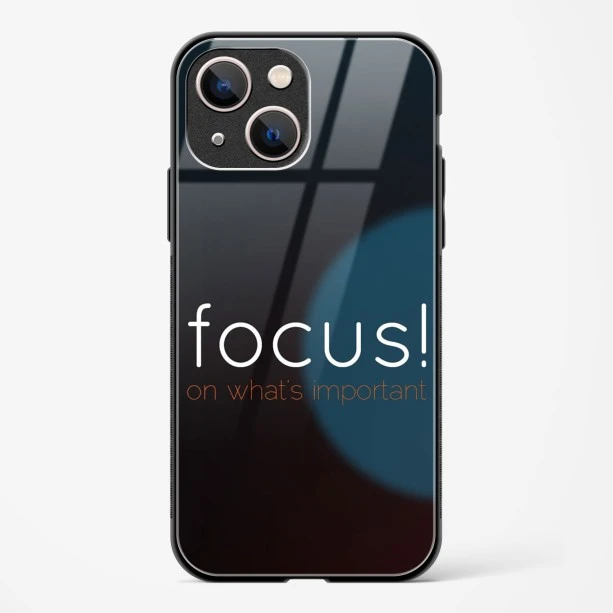 Focus Quote Glass Case for iPhone 13 Mini