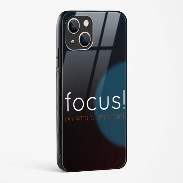 Focus Quote Glass Case for iPhone 13 Mini