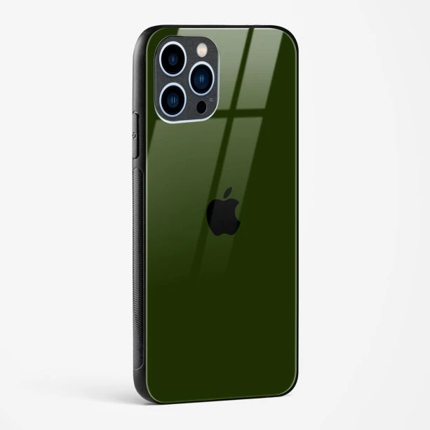 Dark Green Glass Case for iPhone 13 Pro