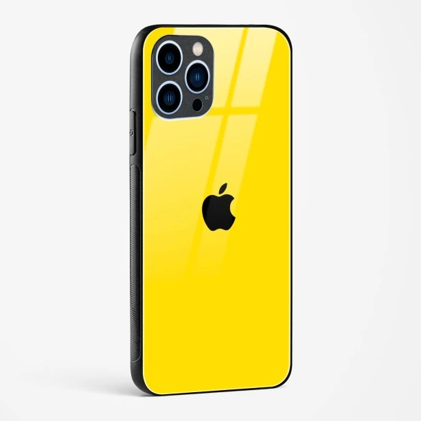 Yellow Glass Case for iPhone 13 Pro