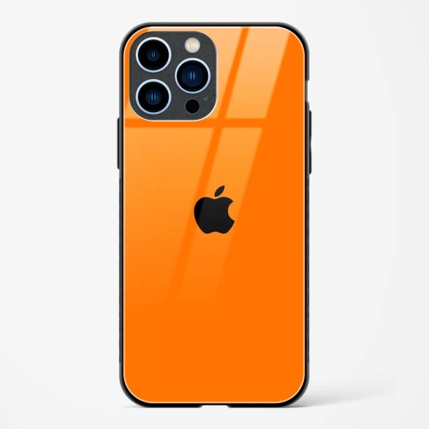 Orange Glass Case for iPhone 13 Pro