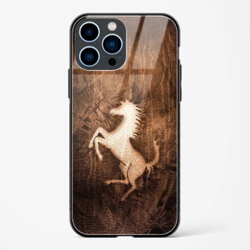 Ferrari Design Gold Glass Case for iPhone 13 Pro