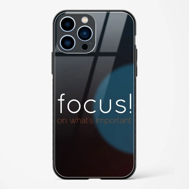 Focus Quote Glass Case for iPhone 13 Pro