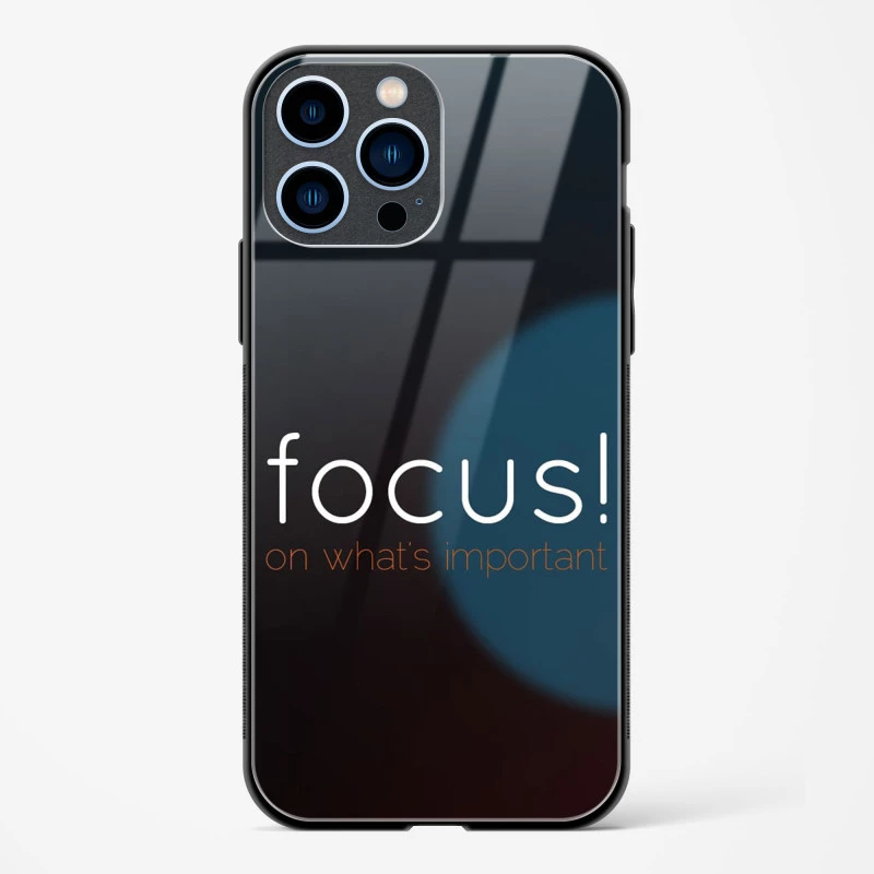 Focus Quote Glass Case for iPhone 13 Pro