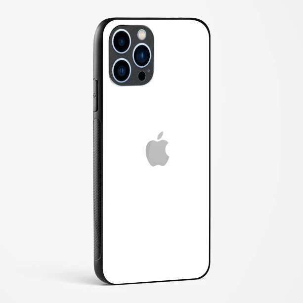 Pure White Glossy Glass Case for iPhone 13 Pro Max