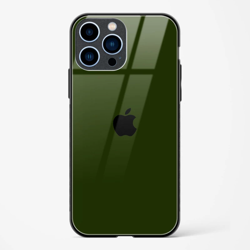 Dark Green Glass Case for iPhone 13 Pro Max