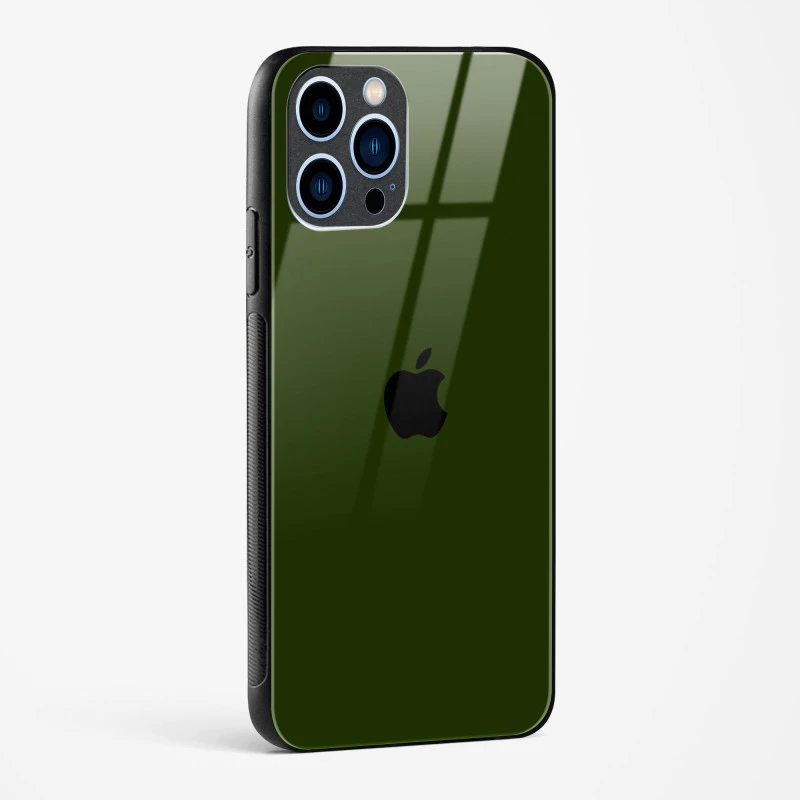 Dark Green Glass Case for iPhone 13 Pro Max