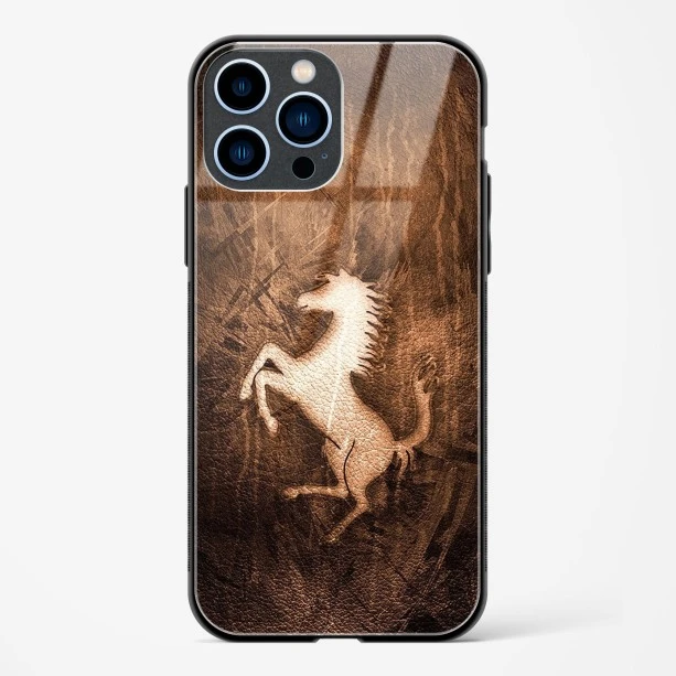 Ferrari Design Gold Glass Case for iPhone 13 Pro Max