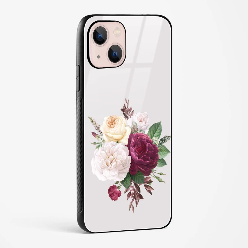 Flower Design Abstract 3 Glass Case Phone Cover For iPhone 14