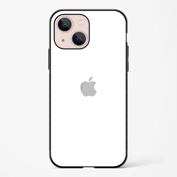Pure White Glossy Glass Case for iPhone 14
