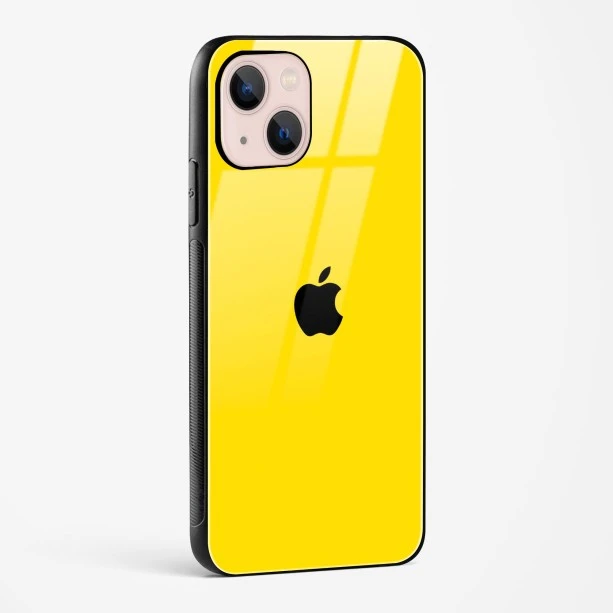 Yellow Glass Case for iPhone 14
