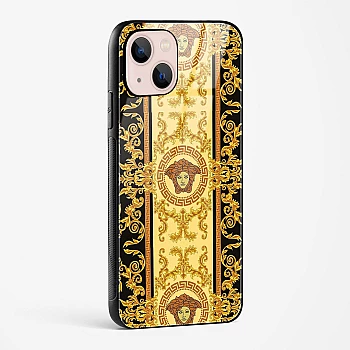 Versace Design Glass Case for iPhone 15