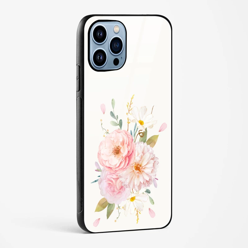 Flower Design Abstract 2 Glass Case Phone Cover For iPhone 15 Plus