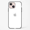 Pure White Glossy Glass Case for iPhone 15 Plus
