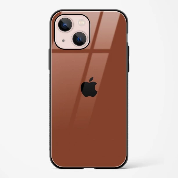 Brown Glass Case for iPhone 14 Plus