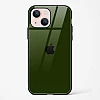 Dark Green Glass Case for iPhone 15 Plus
