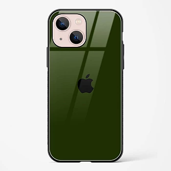 Dark Green Glass Case for iPhone 15 Plus