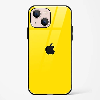 Yellow Glass Case for iPhone 15 Plus