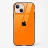 Orange Glass Case for iPhone 15 Plus