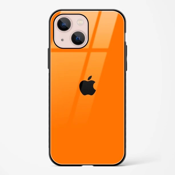 Orange Glass Case for iPhone 14 Plus