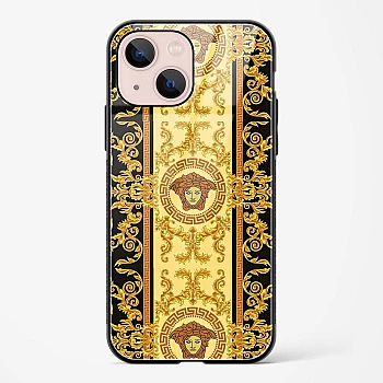 Versace Design Glass Case for iPhone 15 Plus
