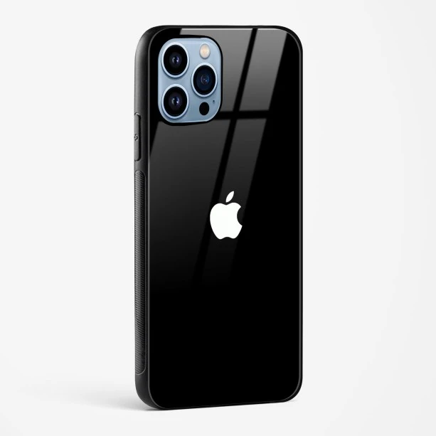 Rich Black Glossy Glass Case for iPhone 15 Pro