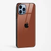Brown Glass Case for iPhone 15 Pro