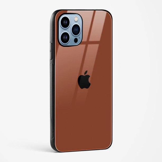 Brown Glass Case for iPhone 14 Pro