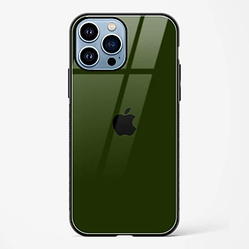Dark Green Glass Case for iPhone 15 Pro