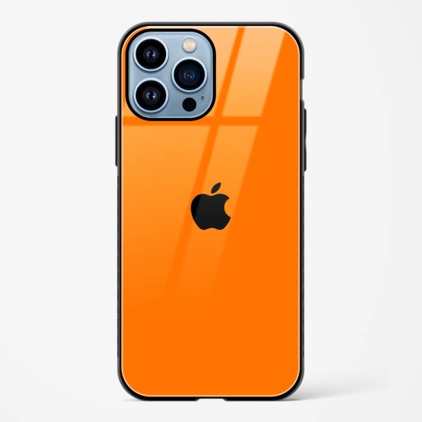 Orange Glass Case for iPhone 14 Pro