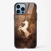 Ferrari Design Gold Glass Case for iPhone 15 Pro