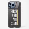 Finish Quote Glass Case for iPhone 14 Pro